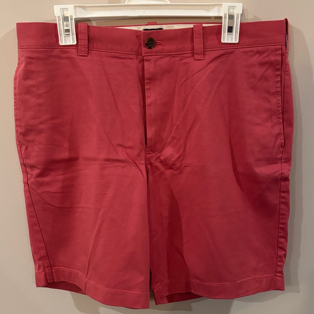 J Crew Red Flat Front Dress Shorts Men's 34W